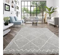 BALTA Berber - Tappeto boho Shaggy, motivo geometrico, 160 x 230 cm, morbido e confortevole, facile da pulire, 100% polipropilene di alta qualità, a pelo lungo 30 mm, 160 x 230 cm, colore: