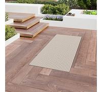 BALTA Tappeto esterno, tappeto in tessuto piatto, ideale per esterni in terrazza o interni in soggiorno, camera da letto, tessitura meccanica effetto tappeti iuta, polipropilene, 160 x 230 cm, beige