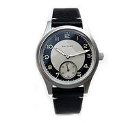 Baltany Smoking Retro Watch 36mm Sub Second 60s Mini Popolare Dress Watches Acciaio Inox Cinturino in Pelle Orologio Da Polso, In pelle., Movimento al quarzo