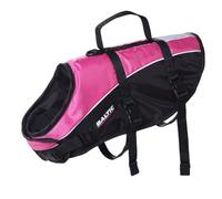 Baltic Mascot - Giubbotto salvagente per Cani con Chiusura Velcro, Multicolore (Rosa/Nero), XX-Large 40 + kg