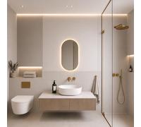 Baltica Design Aluma specchio 50x100 cm ovale con illuminazione oro 5904107934440