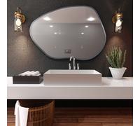 Baltica Design Bright Stain I specchio 100x72 cm con illuminazione con tappetino riscaldante argento 5904107921716