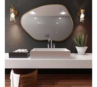 Baltica Design Bright Stain I specchio 80x57 cm con illuminazione con tappetino riscaldante oro 5904107921785
