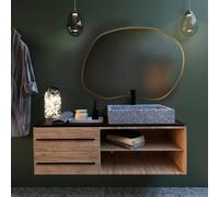 Baltica Design Bright Stain II specchio 100x70 cm con illuminazione oro 5904107917528