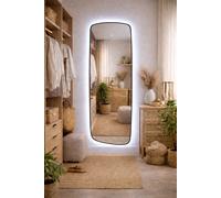 Baltica Design Stone Calm specchio 50x155 cm con illuminazione nero 5904107932576