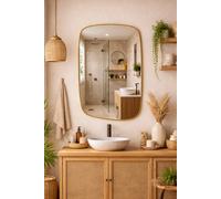 Baltica Design Stone Calm specchio 60x90 cm oro 5904107932958