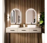 Baltica Design Tiny Border Pastille Cut specchio 60x90 cm con illuminazione bianco 5904107926322