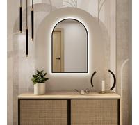Baltica Design Tiny Border Pastille Cut specchio 60x90 cm con illuminazione nero 5904107929453