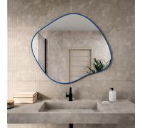 Baltica Design Tiny Border Stain III specchio 70x60 cm blu 5904107931869