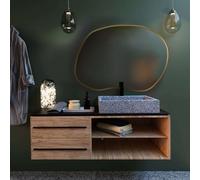 Baltica Design Tiny Borderbright Stain II specchio 80x57 cm con illuminazione oro 5904107901770