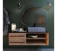 Baltica Design Tiny Borderbright Stain II specchio 90x64 cm con illuminazione argento 5904107901886