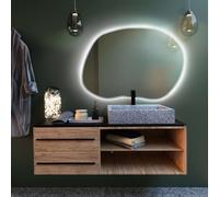 Baltica Design Tiny Borderbright Stain II specchio 90x64 cm con illuminazione bianco 5904107901817