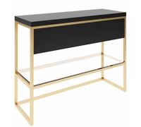 Baltica Design Trine consolle 60x40x75 cm nero-oro 5904107906355