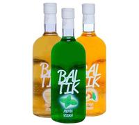 Baltik Vodka 3 Bottiglie, Gusti Pesca, Menta e Melone, Barman Edition, 3 Bottiglie da 1 Lt