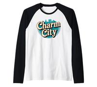 Baltimora Charm City Classic Maryland Pride Urban Maglia con Maniche Raglan