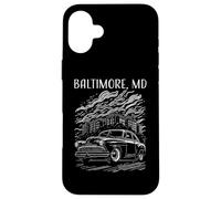 Baltimora Maryland - Auto d'epoca industriale, design vintage Custodia per iPhone 16 Plus