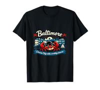 Baltimore Charm City Crabby Crab Local Pride Design Maglietta