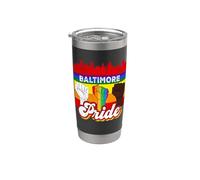 Baltimore Pride Rainbow Gay Pride Flag Funny LGBT Bicchiere termico in acciaio inox doppia parete
