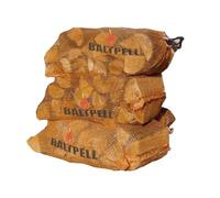 BALTPELL Legna Da Ardere Secca | Legno Ontano Alta Qualità | 3 Sacchi da 40 Litri | Per Camini, Caminetti, Stufe, Barbecue, Pizzerie | Tronchetti 30cm