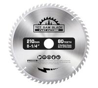 BALUGAEA Lama per sega circolare per legno, 210 x 30 mm, 60 denti, larghezza di taglio 2,5 mm, lama adatta per seghe circolari manuali per la lavorazione di legno duro, legno tenero, MDF e plastica, 1