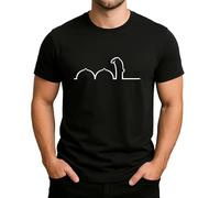 Balum La Linea Lui - Maglietta da uomo e donna, in cotone premium, design alla moda 4, Maglietta da uomo nera, 3XL