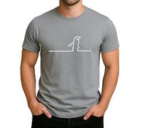 Balum La Linea Lui - Maglietta da uomo e donna, in cotone premium, design alla moda 5, Maglietta da uomo Heather Grey, 3XL