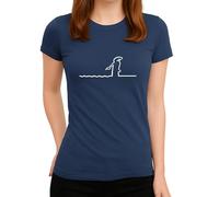 Balum La Linea Lui - Maglietta da uomo e donna, in cotone premium, design alla moda 5, Maglietta donna Navy, M