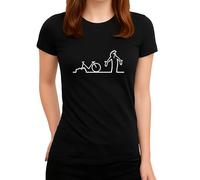 Balum La Linea Lui - Maglietta da uomo e donna, in cotone premium, design alla moda 7, Maglietta da donna nera, XL