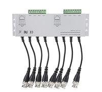 Balun Video Passivo HD 8CH, Video Passivo HD BNC Maschio a UTP Cavo Ricetrasmettitore CCTV Adattatore Balun Passivo Video per di Telecamere Compatibile con HD-CVI, HD-TVI, HD-AHD