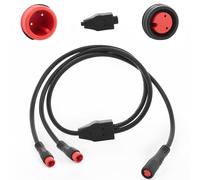 baluoqi 1T2 Y-Splitter cavo di estensione con Julet tipo connettore 2pin per cavo del faro della bici in kit di conversione eBike (2pin, 7" di lunghezza, 2 maschio a 1 femmina)