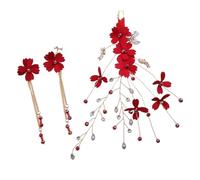 Baluue 1 Set fermaglio per a fiore barrette hair pin gioelli hair jewelry hair charms party vestitis matrimonio hair bow fashion dance dulac lovable Forcina orecchini rosso