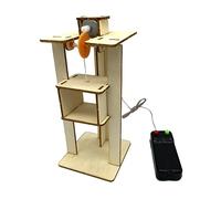 Baluue 1 Set Materiali Per La Realizzazione Di Ascensori Kit Di Sollevamento Mini Giocattoli Mini Giocattolo Ascensore in Legno Fai Da Te Per Bambini Puzzle Di Legno 3d Blocchi