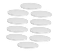 Baluue 10 pezzi Basi Rotonde per Dolci in Cartone Ondulato Supporto Dessert Multifunzione per Mousse Cake e Cupcake Vassoio Tondo Bianco per Feste e Matrimoni
