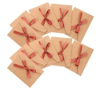 Baluue 10 pezzi Buste in Carta Perlata con Fiocco Piccole Buste per Biglietti di Auguri e Inviti per Ufficio e Conservazione Monete per Cartoline e Bomboniere