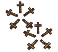 Baluue 10 Pezzi Clip per Chioma in Legno Croce in Stile Oscuro Minimalista, Antiscivolo e Comodo, per Serate e Festival Musicali per Donne e Ragazze