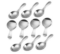 Baluue 10 pezzi Cucchiaini Dessert in Acciaio Inossidabile Cucchiai Piccoli con Manico Corto per Gelato Zucchero e Condimenti Design Ergonomico e Facile da Pulire