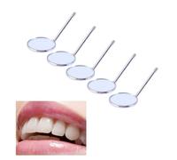 Baluue 10 Pezzi Specchio Orale Professionale 22 Mm in Acciaio Inox Sostituzione Testa Specchio per Ispezione Cavità Orale Uso Medico e Domiciliare