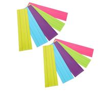 Baluue 10 Pezzi Strisce Scrivibili Riutilizzabili Non Magnetiche Quattro Riquadri e Tre Linee Carte Colorate in Pet per Insegnamento e Apprendimento in Scuola e Ufficio