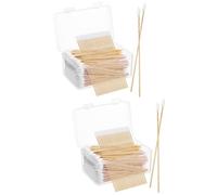 Baluue 1000pezzi Cotton Swabs Per Pulizia Auricolare e Trucco Tampone Di Precisione Con Punta Affilata Per Applicazioni Cosmetiche e Dettagli Di Pulizia