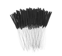 Baluue 100pezzi Infila-aghi per Extension Capelli Manico Plastico Strumento Infila-anelli per Extension Strumento per Perline per Capelli per Gancio Tira-perline