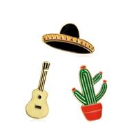 Baluue 12 Pezzi Spilla da Ragazza a Forma di Cactus e Pianeta in Lega, Decorazione Delicata per Vestiti, per Feste e Regalo di Compleanno