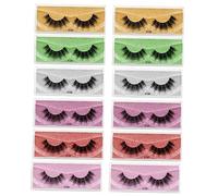 Baluue 12paia of Natural False Eyelashes for Parties Comfortable Beautiful Volume Lashes for Daily Use Special Events