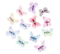 Baluue 12pezzi Clip Per Con Farfalle Tulle Eleganti Accessori Per Ragazze Per Feste e Servizi Fotografici Design Unico e Delicato
