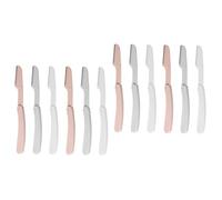 Baluue 12pezzi Rasoio Pieghevoli Per Sopracciglia e Viso Lamette Per Depilazione Faciale Donna Design Leggero e Portatile Inossidabile Alta Precisione e Sicurezza Nella Cura Della