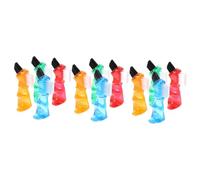 Baluue 12pezzi Spazzolini Per Dentiera Doppia Testa Spazzole Creative Per Pulizia Di Protesi Dentarie Colori Vivaci Arancione Per Uso Domestico