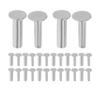 Baluue 14 Paia Rivetti in Acciaio Inox per Manici di Coltelli da Cucina Perni di Fissaggio per Manici in Legno Kit Fai da Te per Riparazione Coltelli da Chef Connessione Sicura e