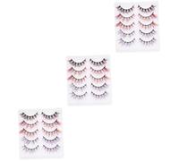 Baluue 15paia Colored Faux Lashes for Women Multi-layered Design for Cosplay Halloween and Festivals Comfortable and Easy to Apply