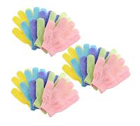 Baluue 15pezzi Bagno Esfolianti Cinque Dita Per Massaggio Alla Schiena e Esfoliazione Della Colori Misti Accessori Per La Doccia e Personale