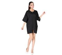 Baluue 1pezzi Grembiule Da Barbiere Nera Capo Per Parrucchieri Abbigliamento Professionale Con Maniche Corte e Tasca Comodo e Pratico Per Saloni Di Bellezza