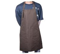 Baluue 1pezzi Grembiule Da Cucina Per Parrucchieri e Semplice Con Tasche Colore Caffè Per Uso Professionale e Domestico